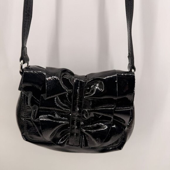 Elle Handbags - ELLE black crossbody prominent bow